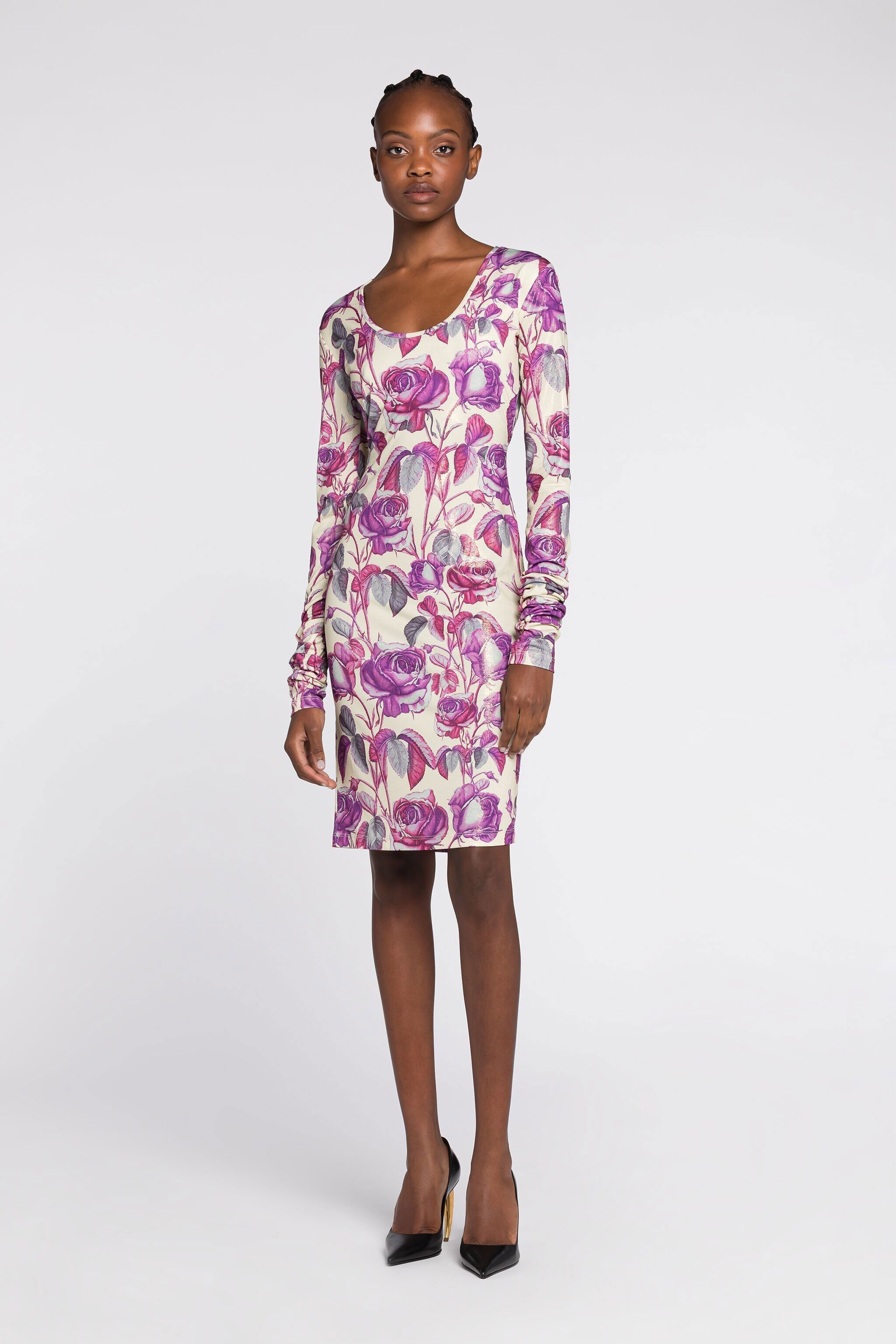 RC Rose-Print Dress Pink PQT10B-LNF03