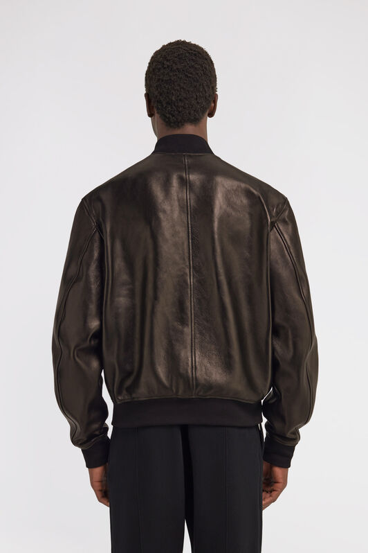 RC Giacca bomber in pelle Nero SRP401-PFF15
