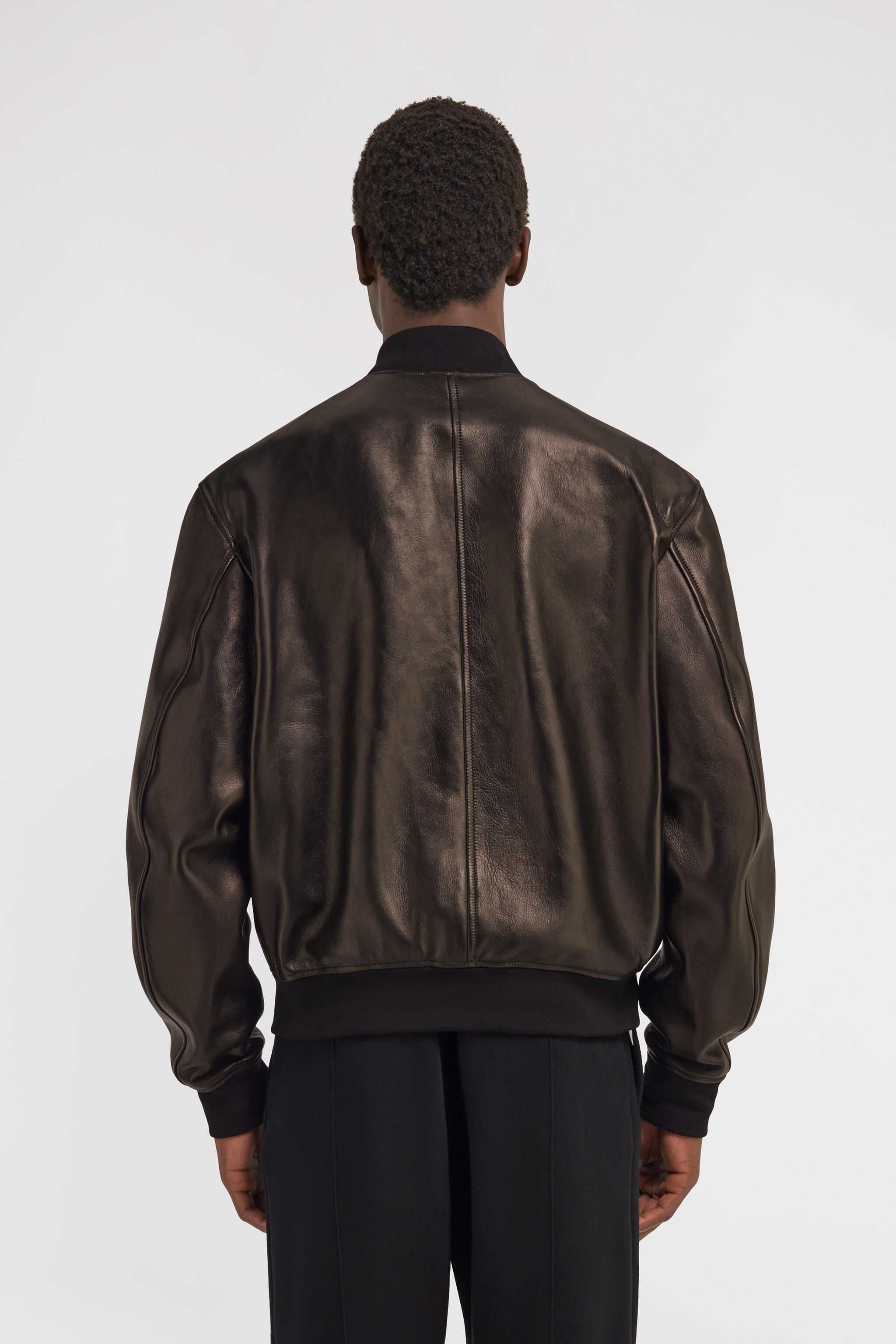 RC Giacca bomber in pelle Nero SRP401-PFF15