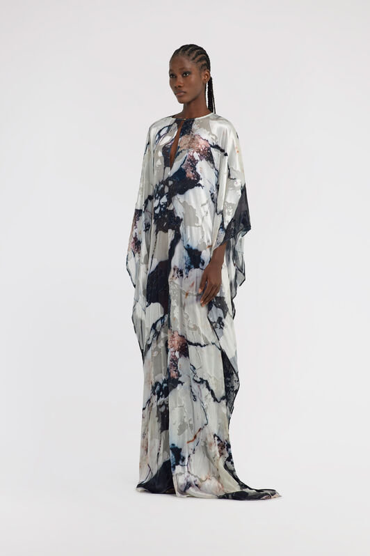 RC Marble Print Kaftan Black/White TWT150-HEN18