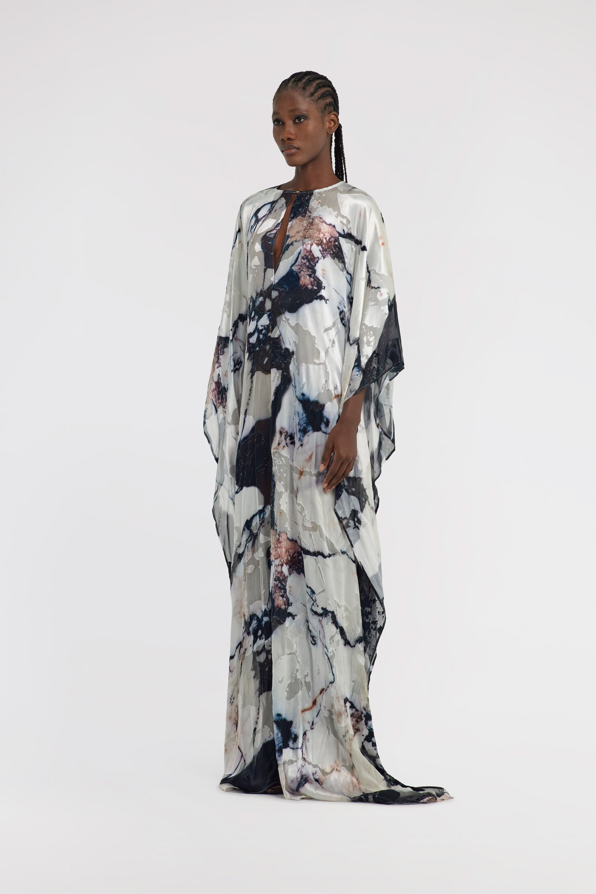 RC Marble Print Kaftan Black/White TWT150-HEN18