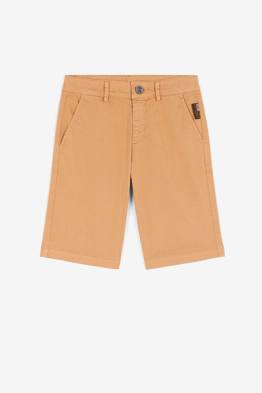 JU Short à logo brodé Marron clair QJT269-CE035
