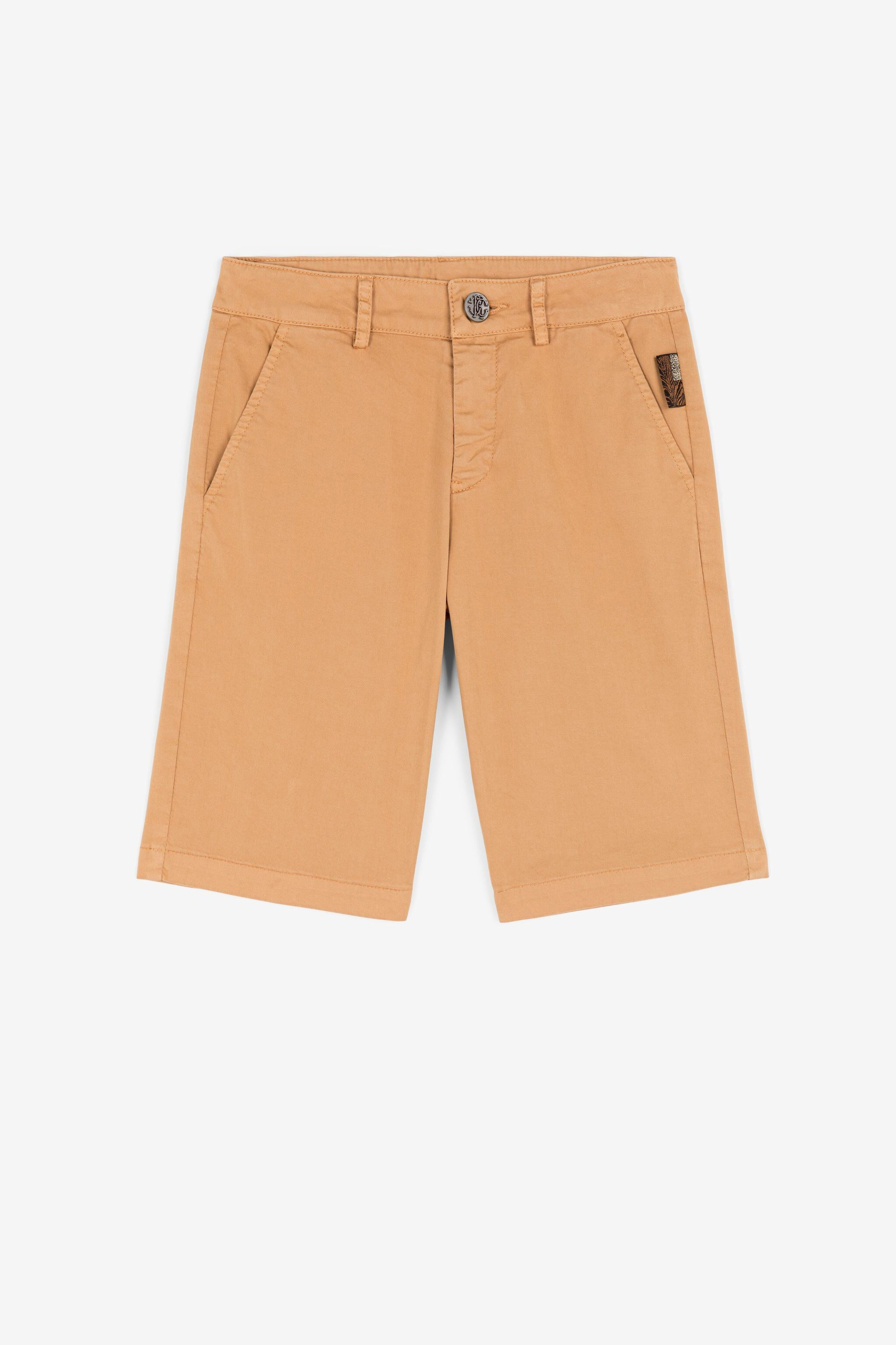 JU Short à logo brodé Marron clair QJT269-CE035