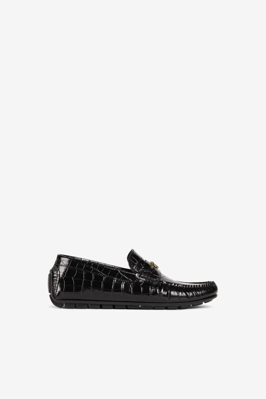 RC Croc-Embossed Loafers RC Croc-Embossed Loafers Black JSS00A-PZA73