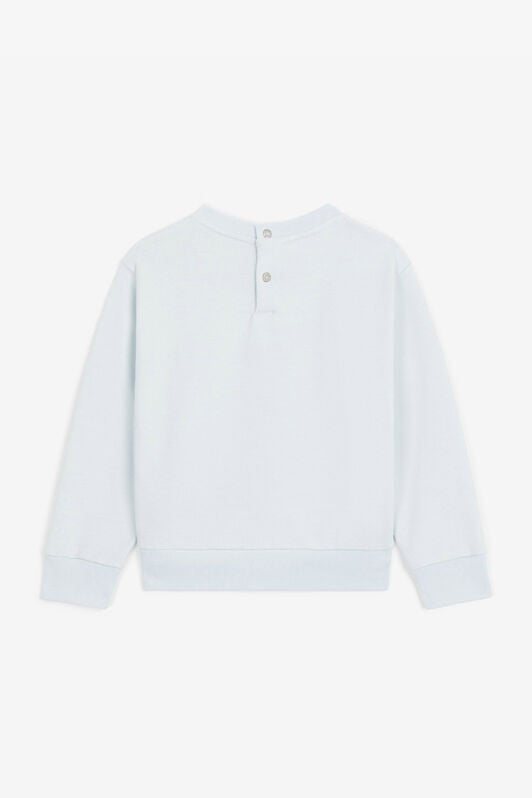 JU Logo-Print Cotton Sweatshirt Light blue RJT90B-CF050