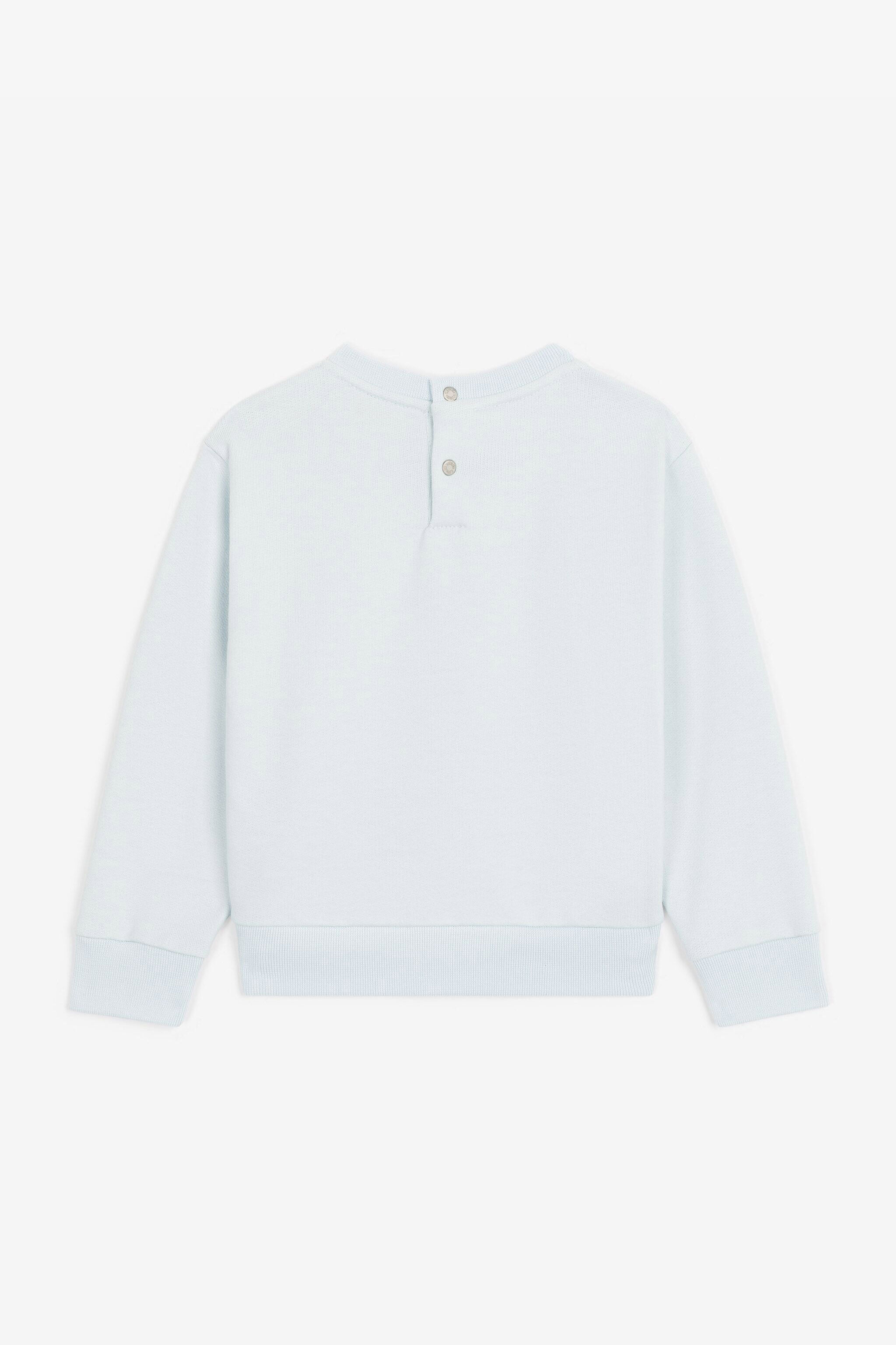 JU Logo-Print Cotton Sweatshirt Light blue RJT90B-CF050