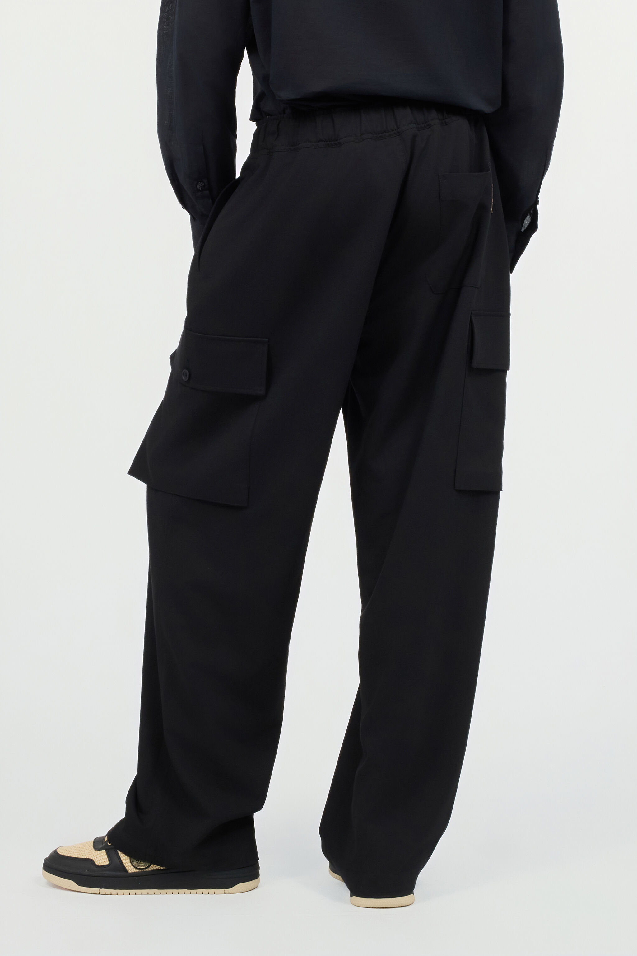 JC Pantalon Avec Poches Cargo Noir UFT003-UF017