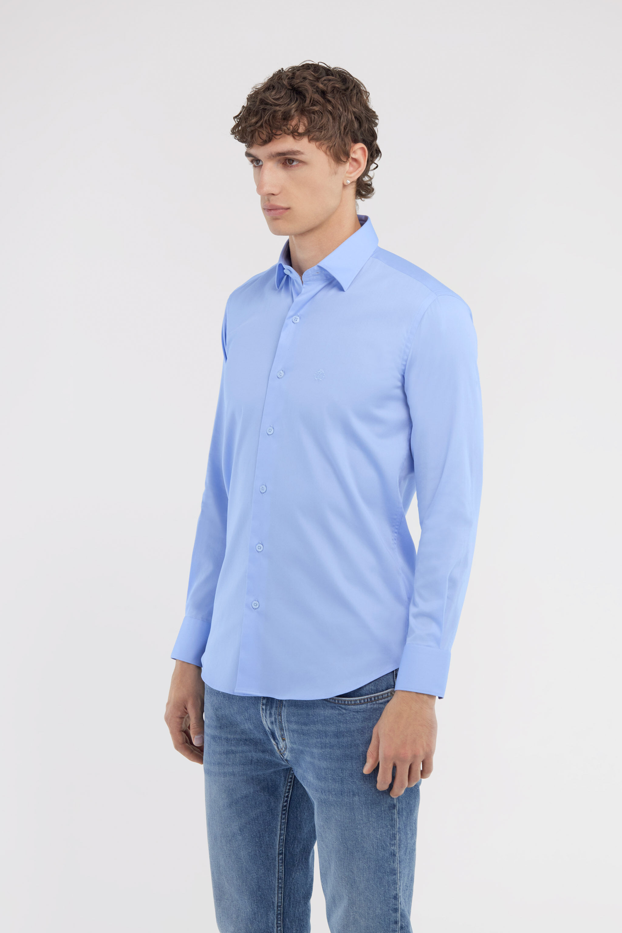 RC Shirt with Monogram RC Light blue JST70B-CO015