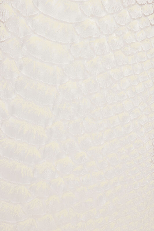 RC White One-Shoulder Dress with Scale Print WHITE WWT121-HES36