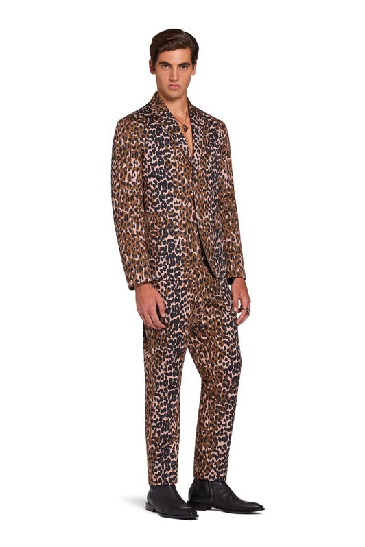 RC Veste de costume à motif Double Leo FUDGE/BLACK KNT440-7MU32