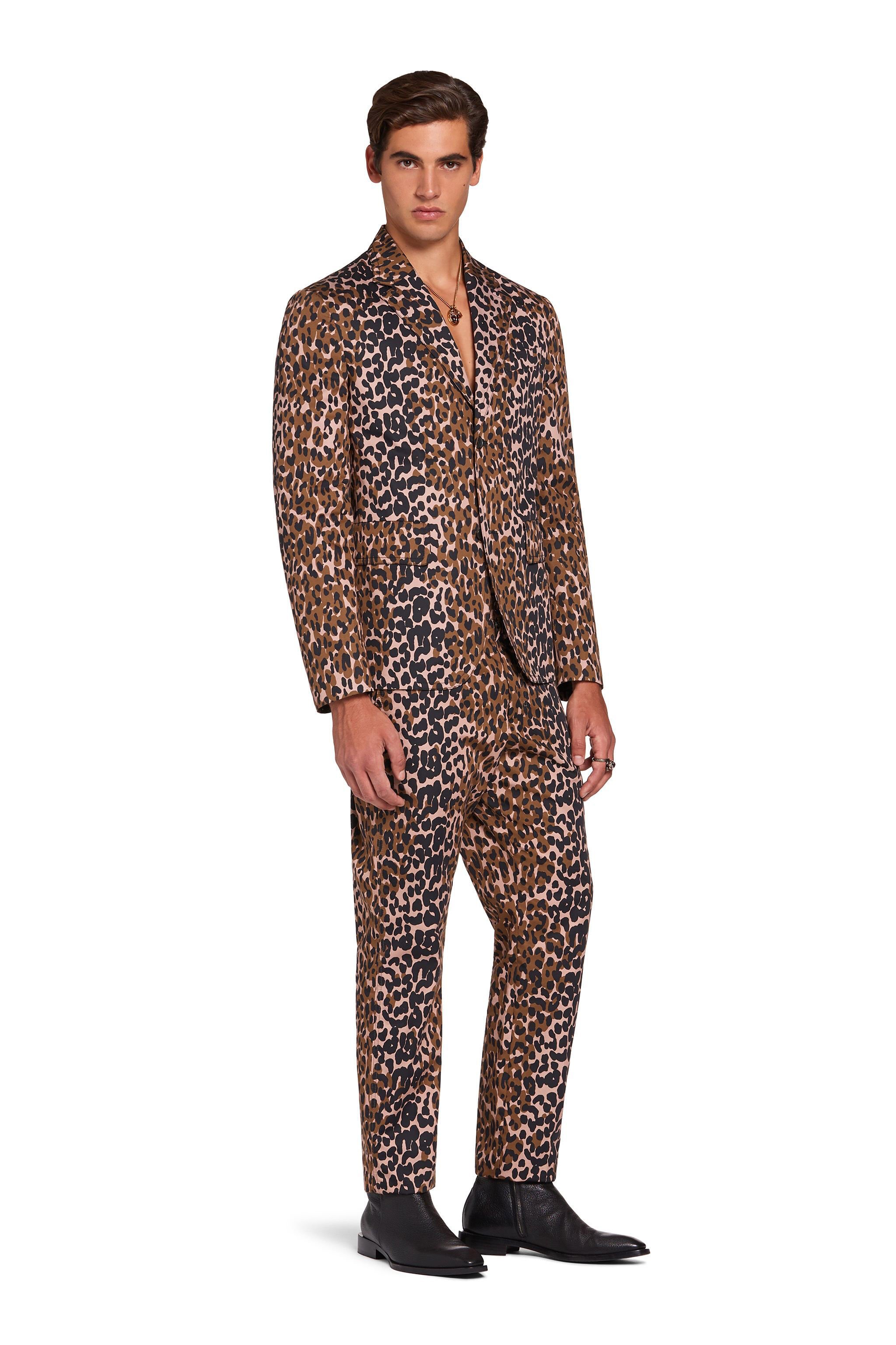 RC Veste de costume à motif Double Leo FUDGE/BLACK KNT440-7MU32