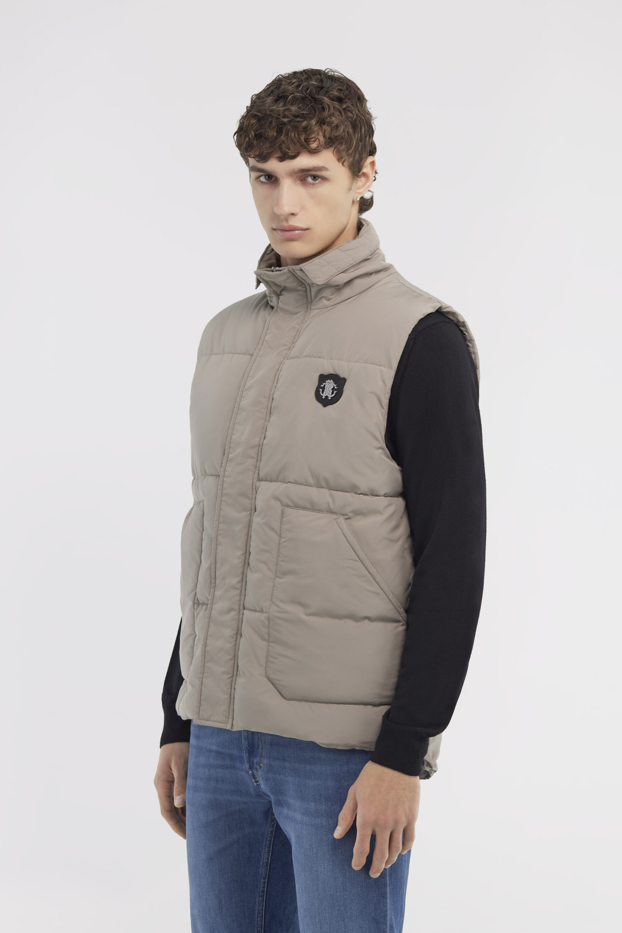 RC Padded vest with logo Gray NOT40E-SB001