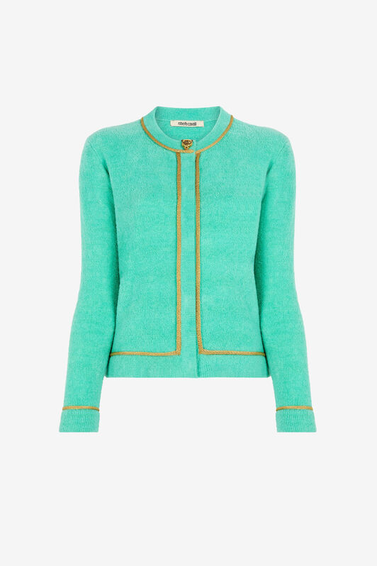 RC Strickjacke mit Logo-Stickerei Hellblau OKM612-MR001