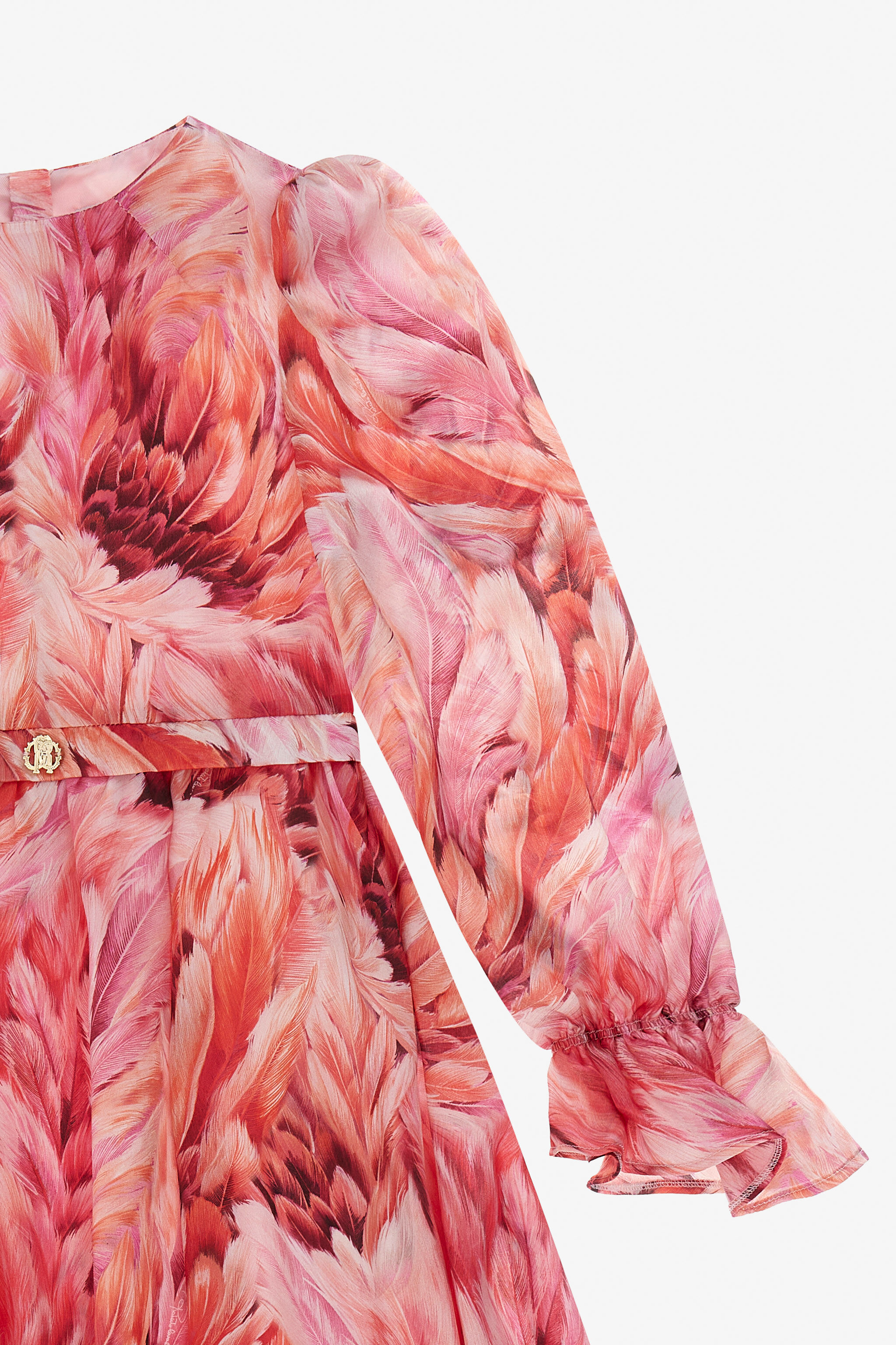 JU Plumage Print Dress Fuchsia TJT10R-2NN15