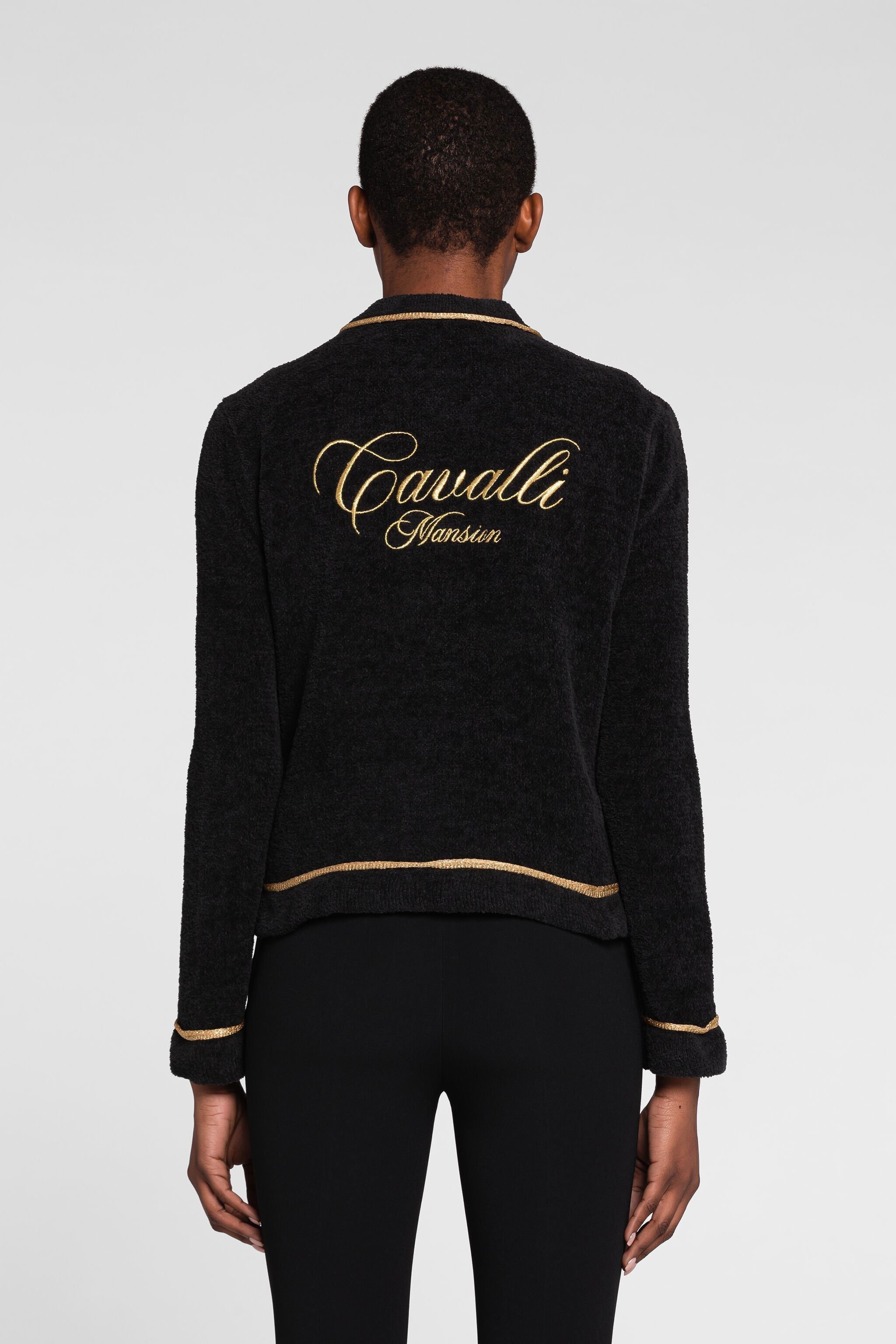 RC Logo-Embroidered Cardigan Black OKM612-MR001