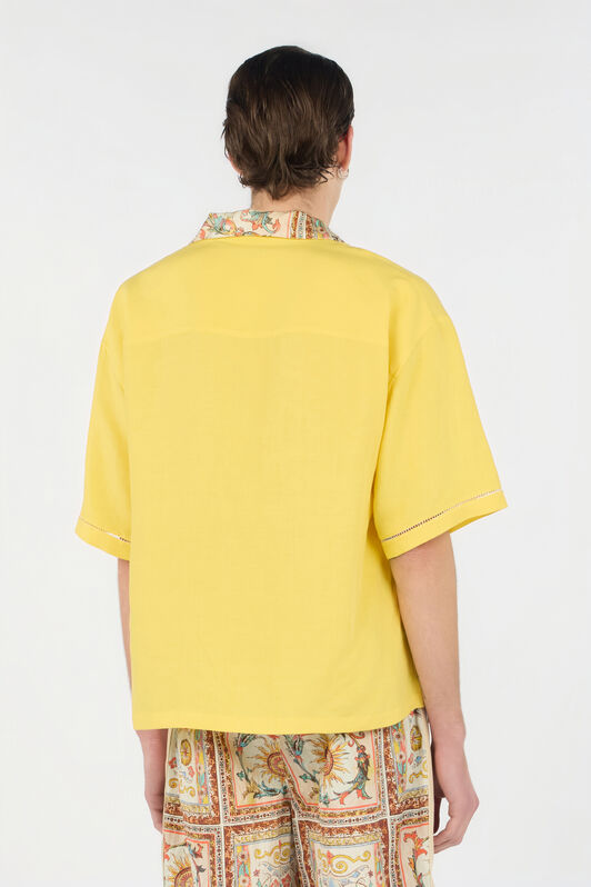 JC Chemise Jaune Avec Col Imprimé Persian Tarot POP CORN WFM025-WF173