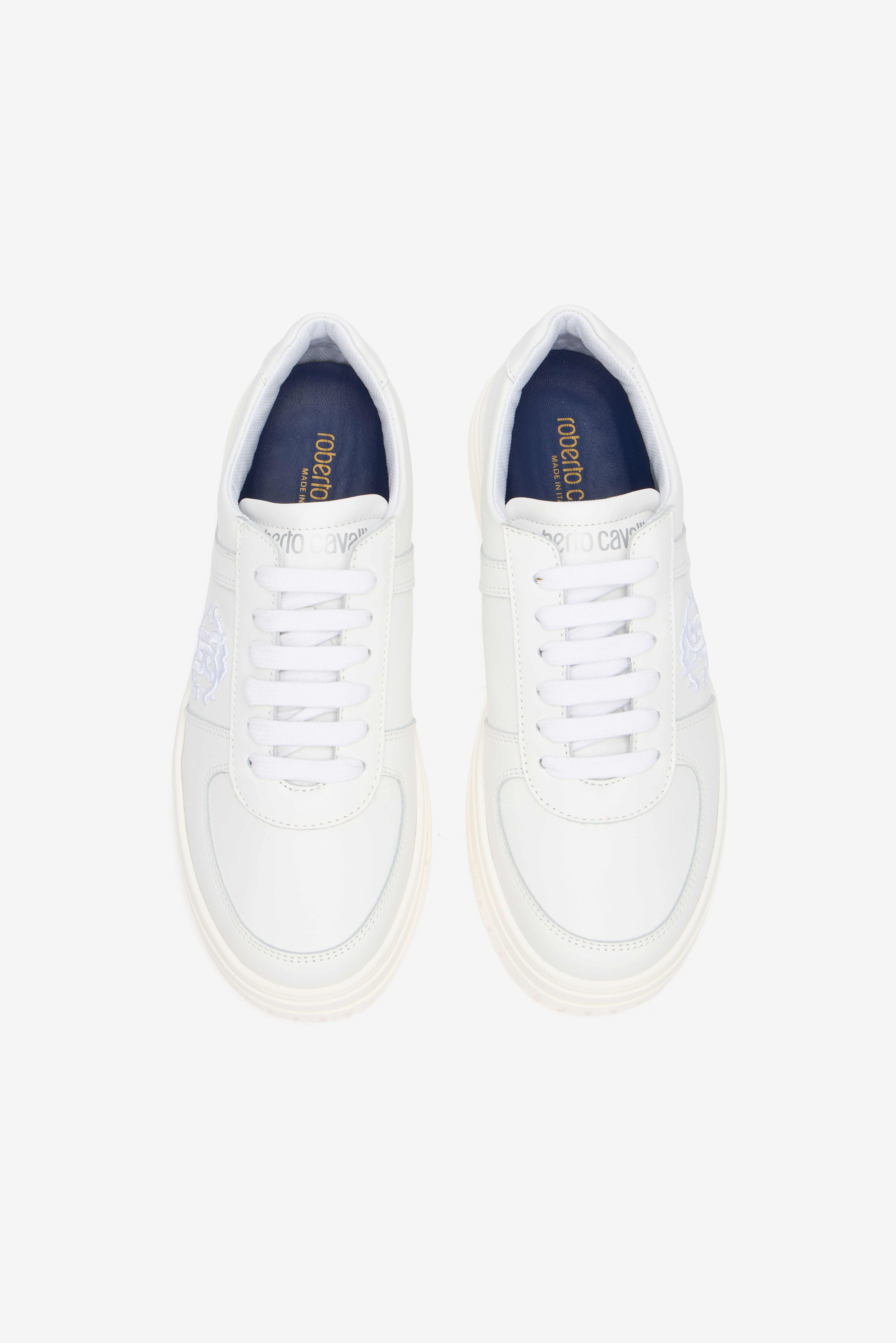 RC White Sneaker with Embroidered Monogram RC WHITE QOS01M-PZO20