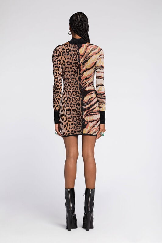 RC Animalier-Jacquard Mini Dress RC Animalier-Jacquard Mini Dress Brown RKM101-MI150