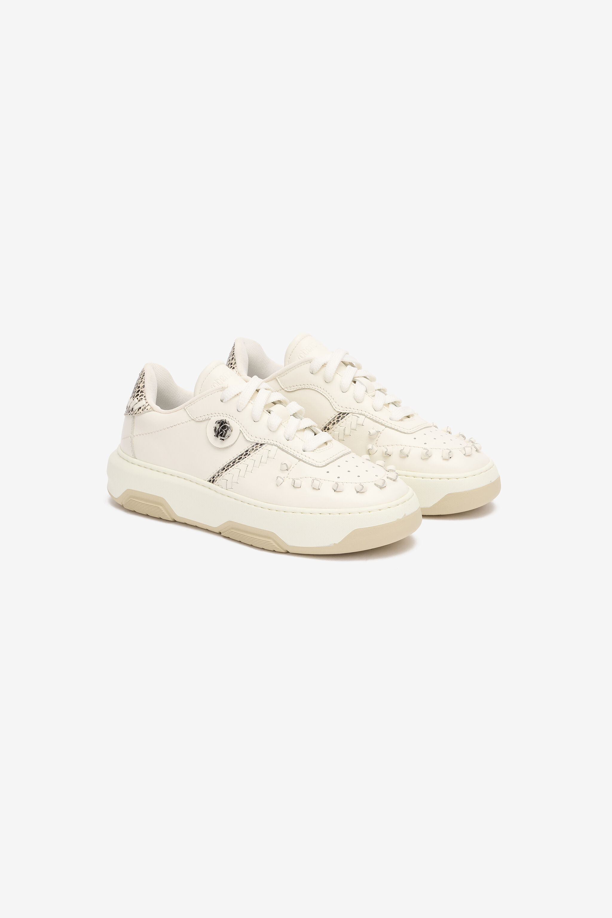 RC Sneakers With Cobra Inserts And Threading White UKS035-PZ94A