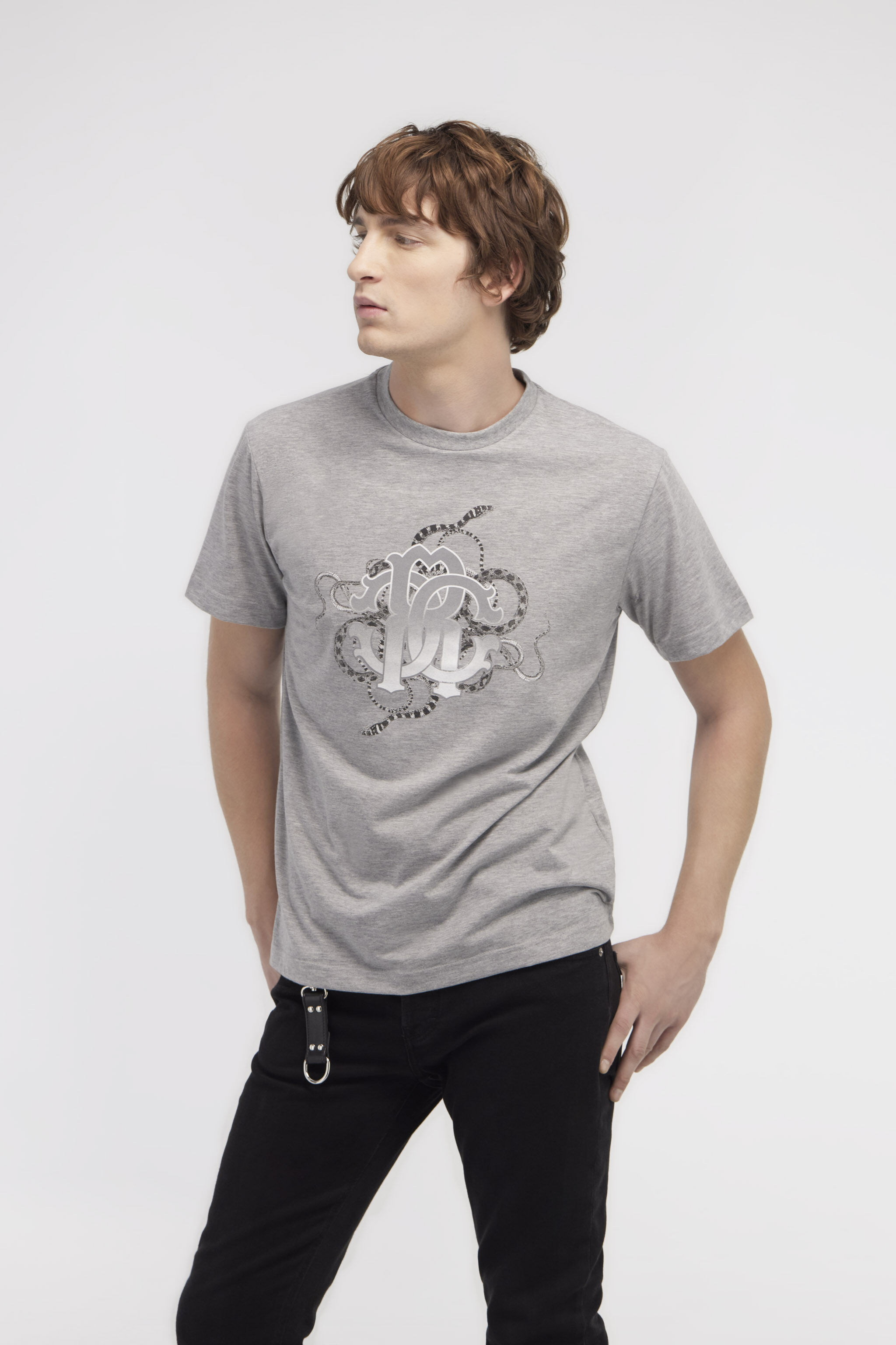 RC T-shirt with Snake print Gray NOT60N-JD016