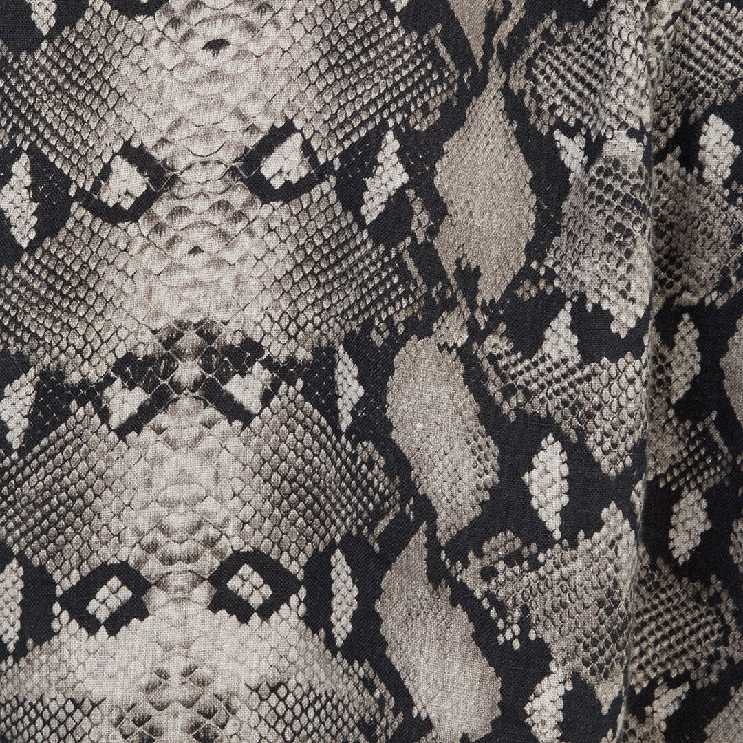 RC Camicia In Lino Stampa Snake PYTHON QOT70I-2JR25