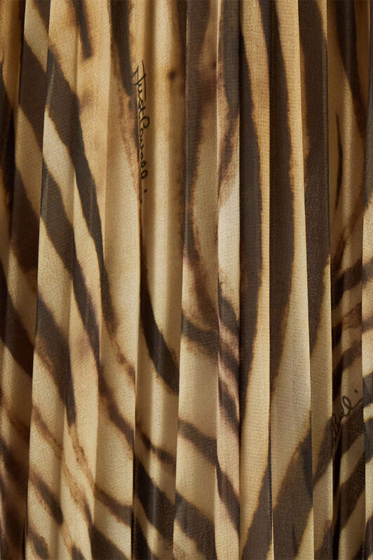 JC Robe Très Longue À Imprimé Tiger Skin Marron clair UFT176-UF242