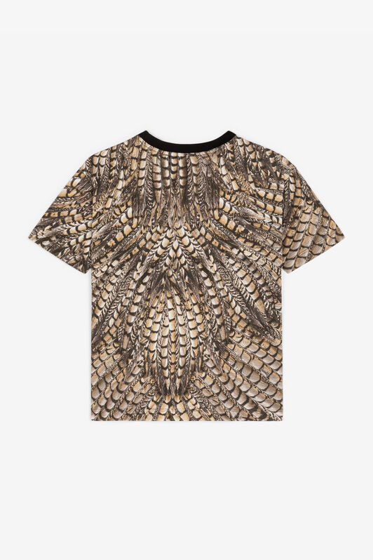 JU T-shirt en coton à imprimé Falcon JU T-shirt en coton à imprimé Falcon Marron clair RJT628-JFG83