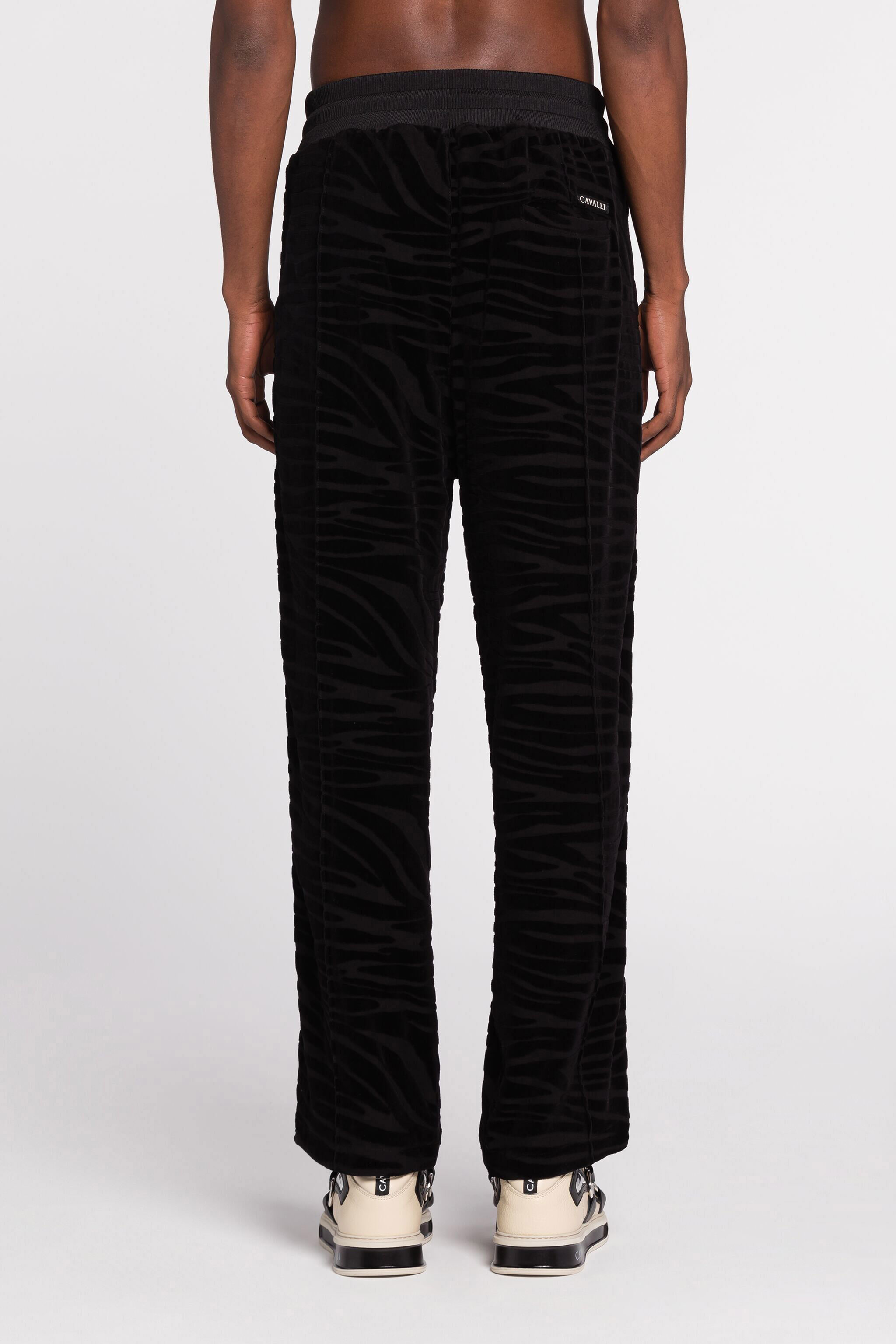 RC Zebra Velvet-Devoré Sweatpants Black PNT25A-RW001