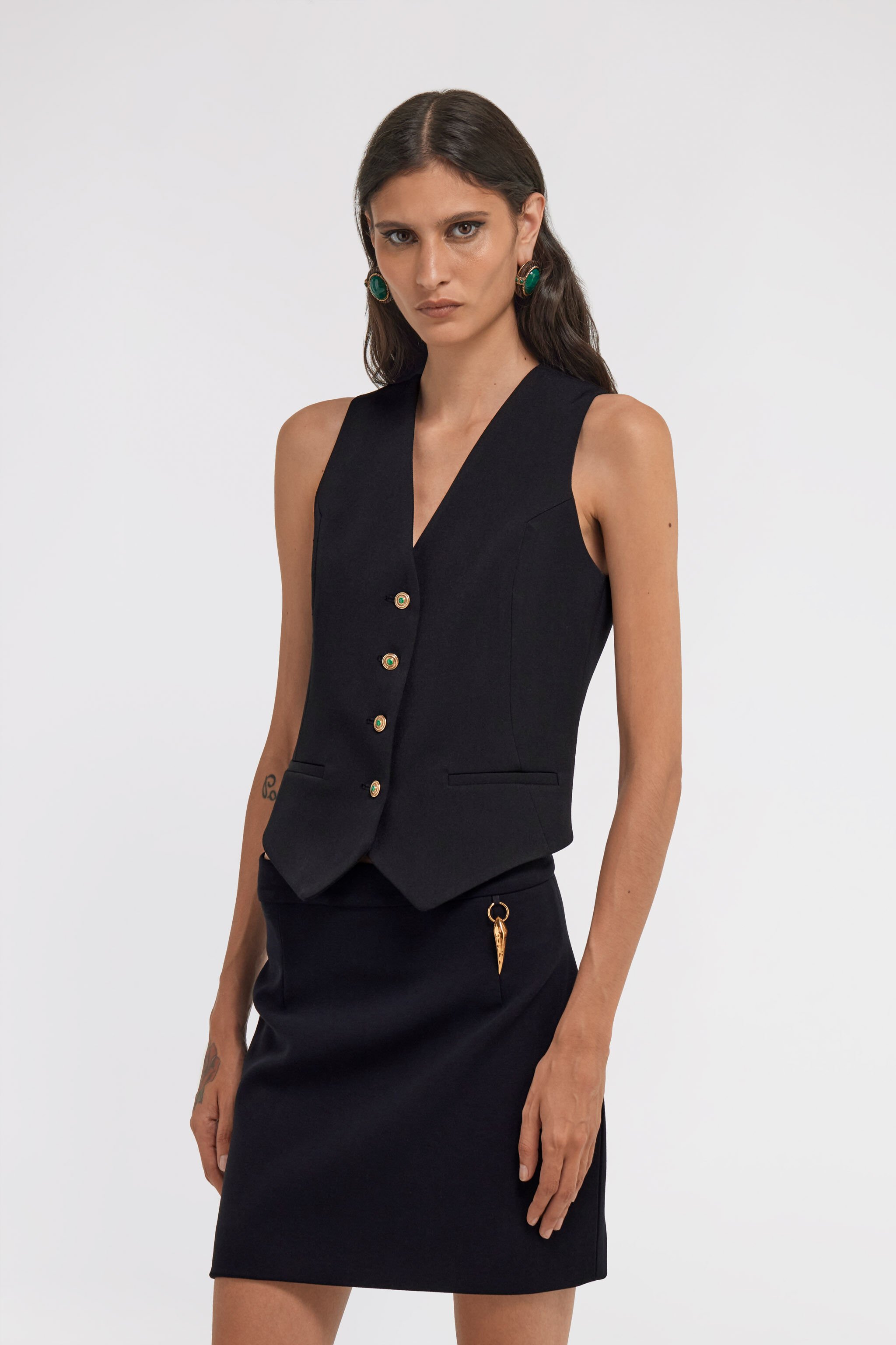 RC Quilted Vest Black TKT614-WP034