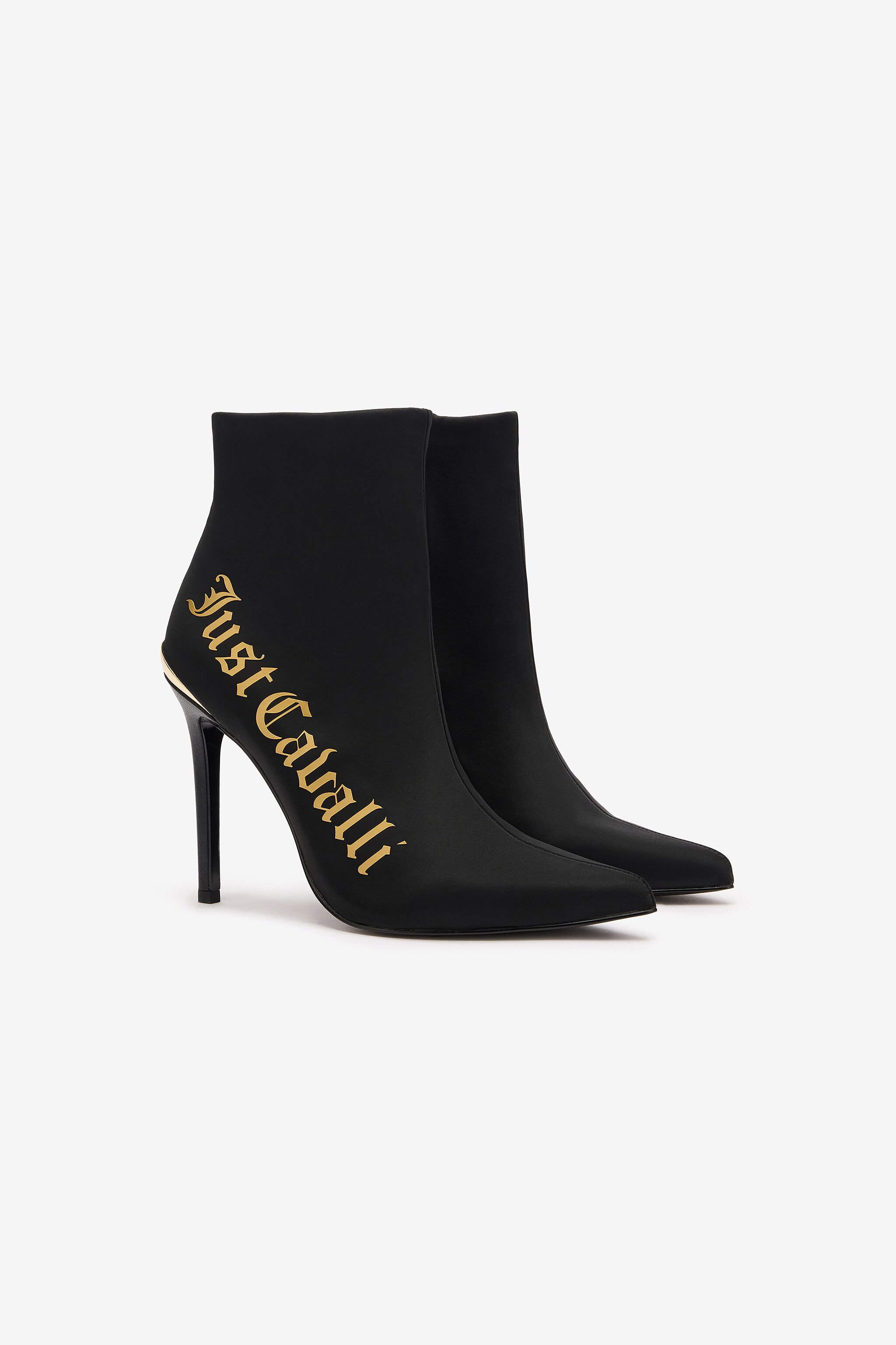 JC Botines de punta fina con logotipo Negro TFS054-TF374