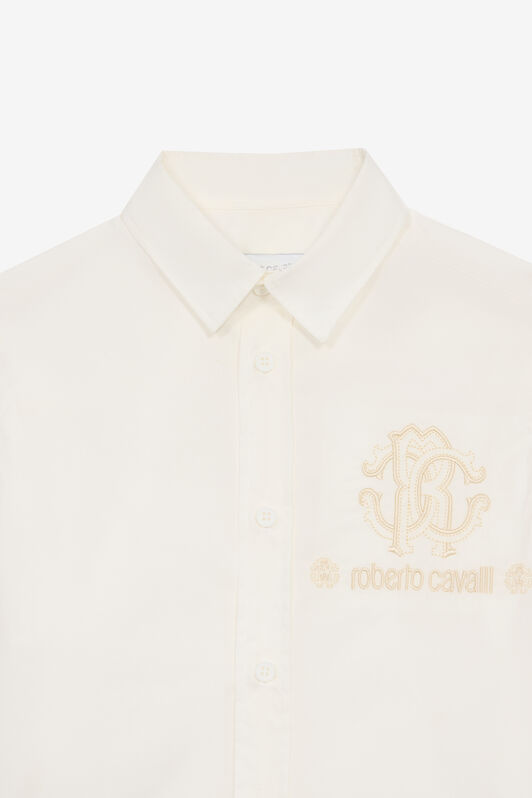 JU Shirt With RC Monogram And Lettering White UJT70D-CH004