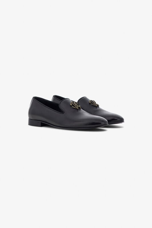 RC Mocasines de cuero con hebilla Negro SRS006-VL005
