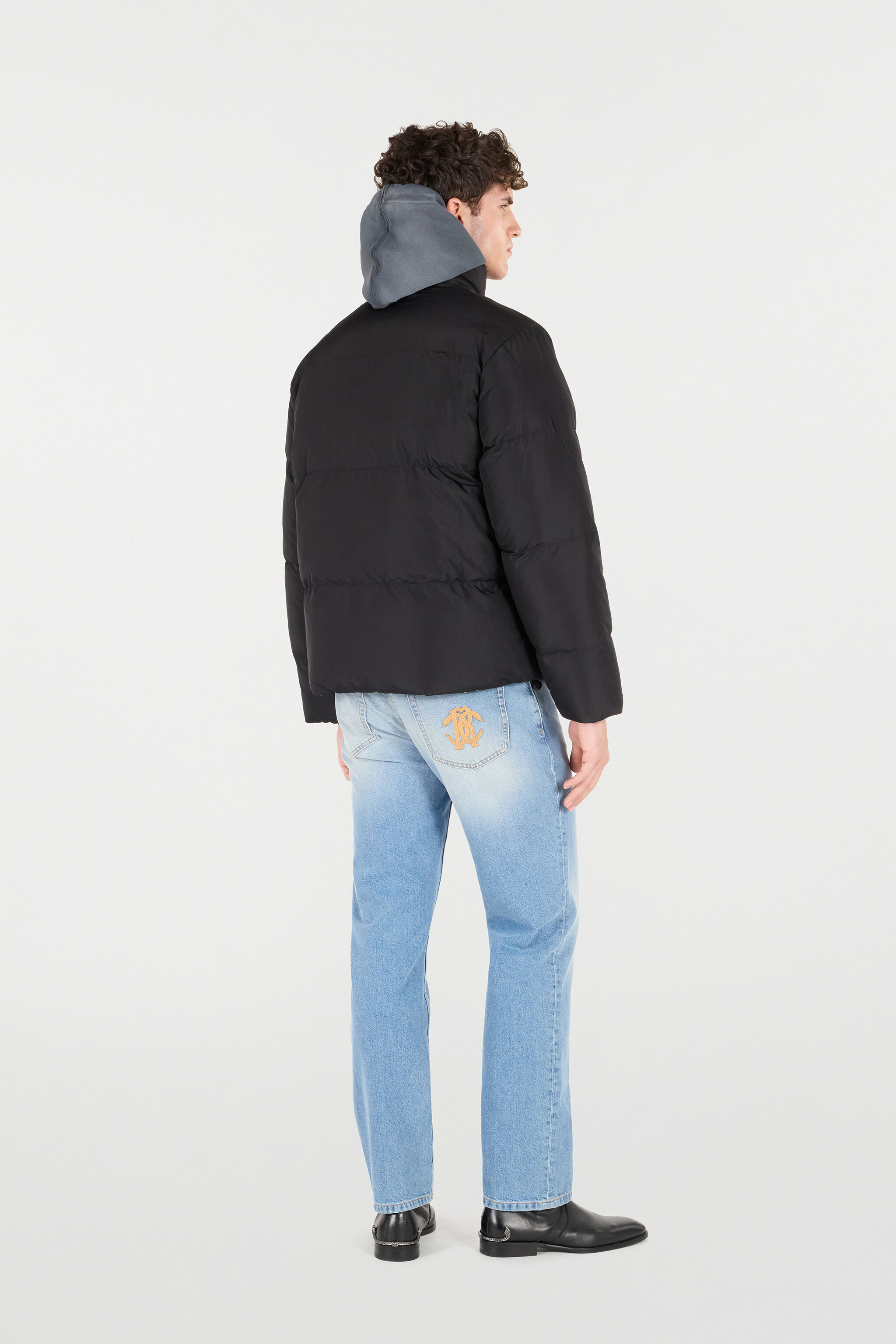 JC Piumino A Collo Alto Con Monogram JC Nero TFT158-TF225