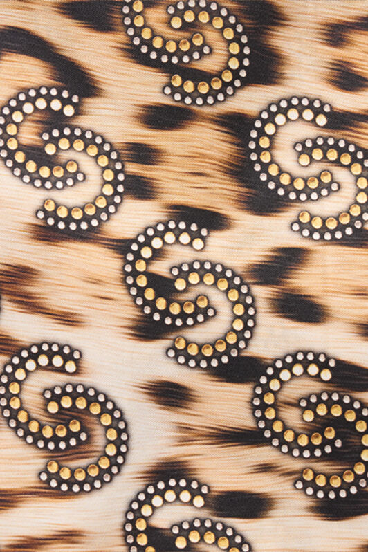 RC Scarf With Jaguar Skin Print And Rhinestones MULTICOLOR POI00C-5IP90