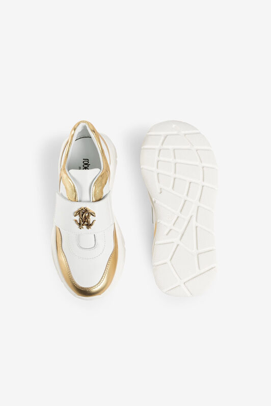 JU Mirror Snake Sneakers Gold PJS067-PN001