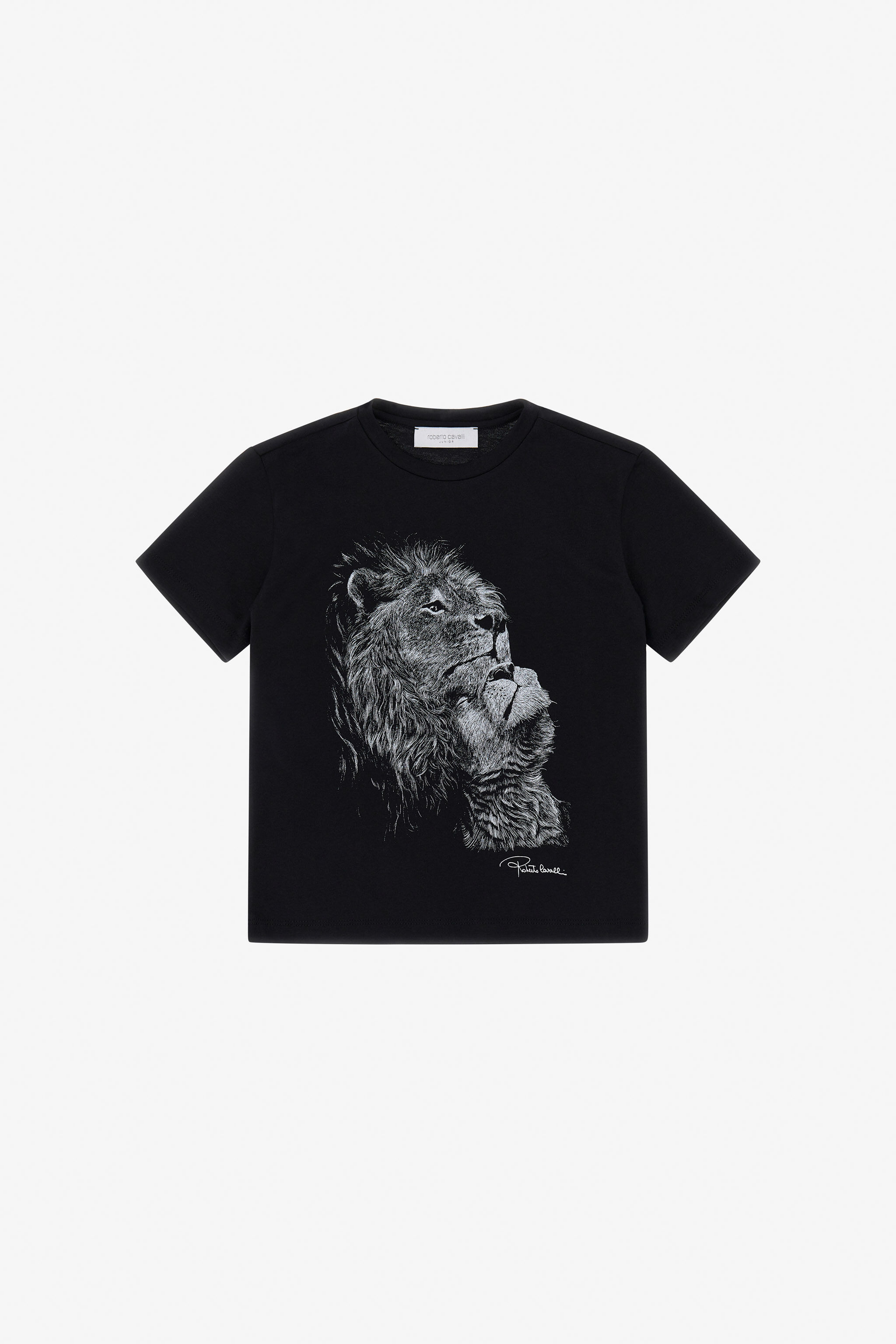 JU Bedrucktes T-Shirt Schwarz TJT60V-JD001