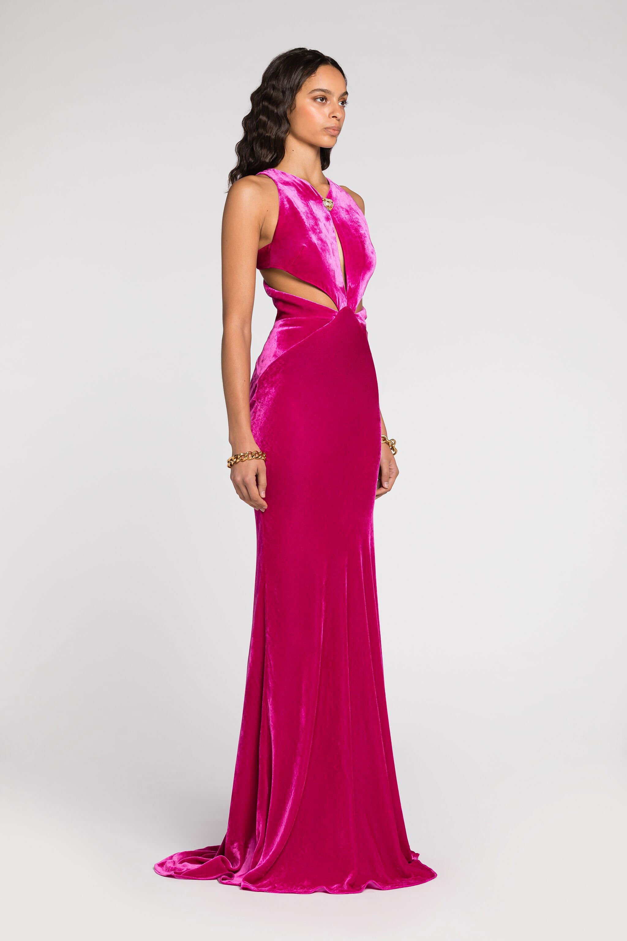 RC Samtkleid mit Pantherkopf Rot QKT133-VL067