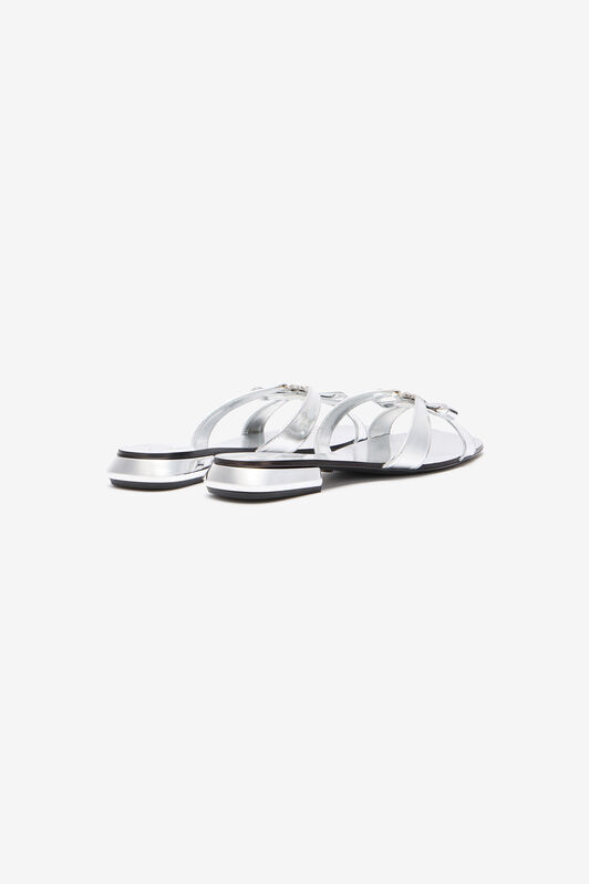 RC Low Sandals With Mirror Snake Monogram Silver UKS008-PZ048