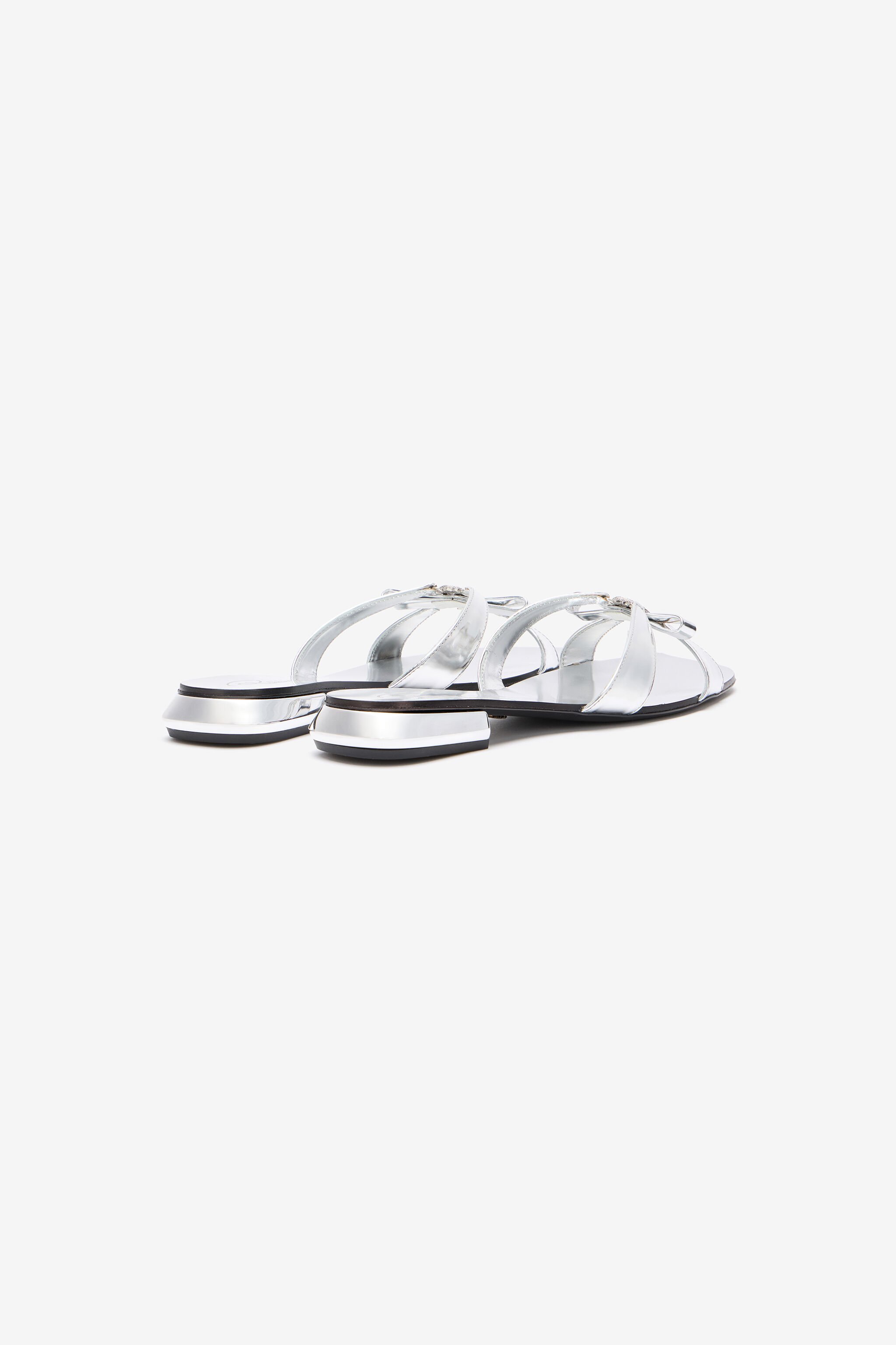 RC Low Sandals With Mirror Snake Monogram Silver UKS008-PZ048