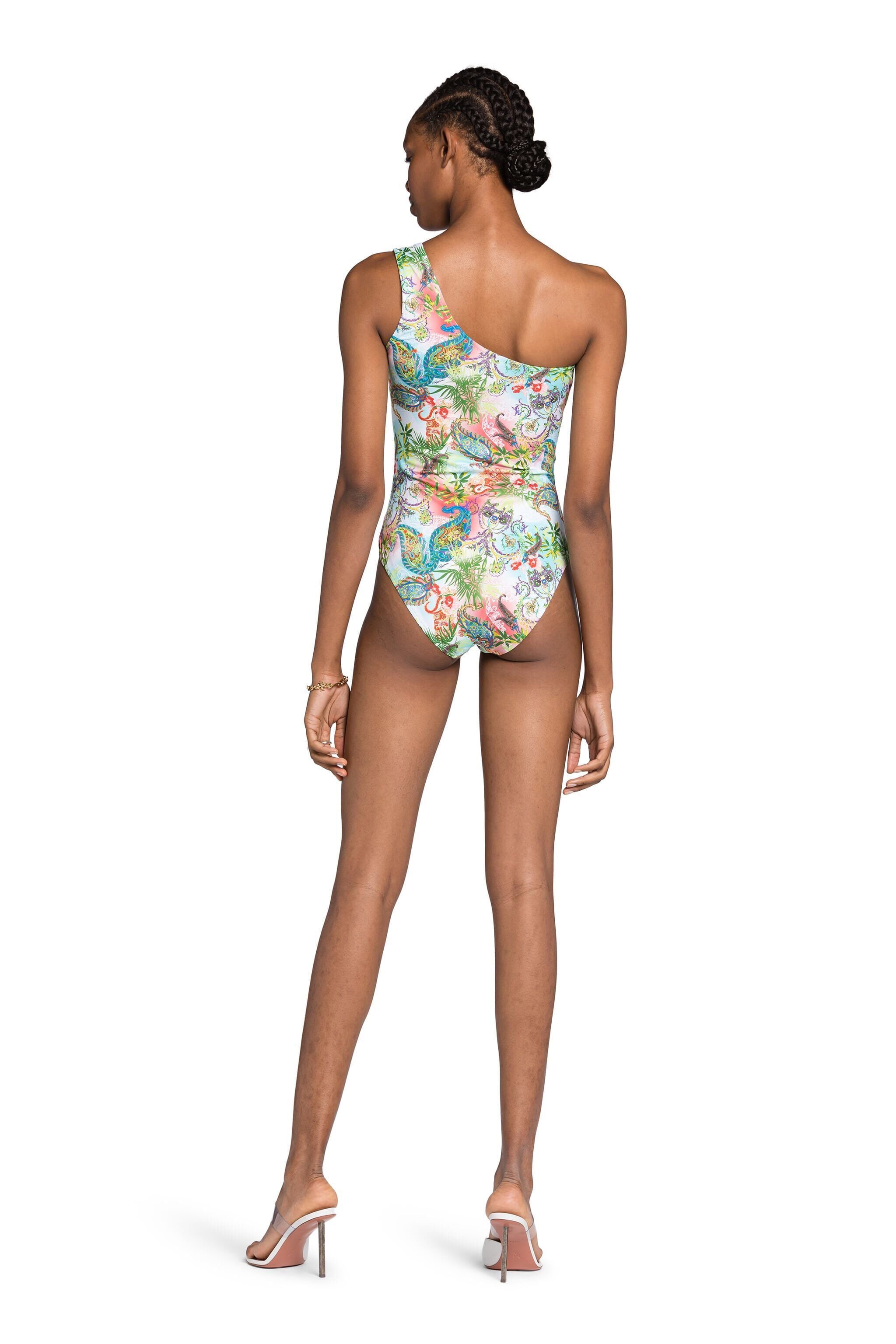 RC Botanical-Print One-Shoulder Swimsuit MULTICOLOR KSW00H-HVI19