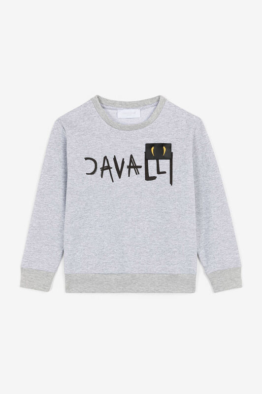 JU Sweatshirt mit Logo-Print Grau OJT935-ISA2J