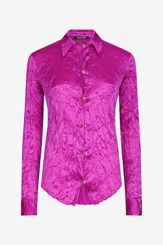 RC Chemise Structurée Unie Fuchsia UWT701-SE045
