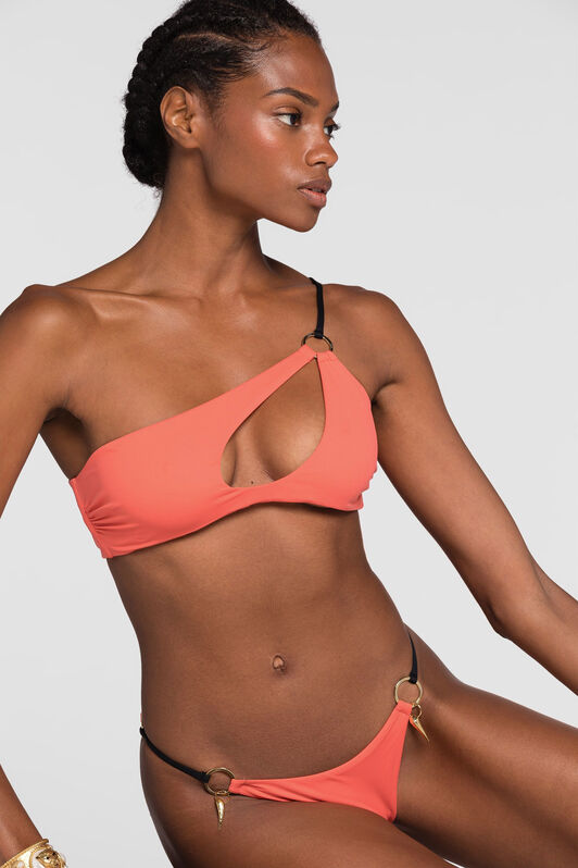 RC Cut-out one-shoulder bikini top Orange QKW00C-LL002