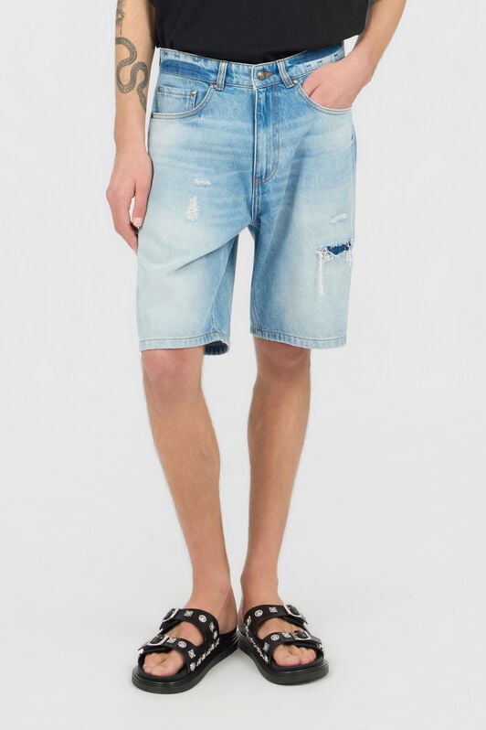 JC Blue Denim Bermuda Shorts INDIGO WFT025-WF052