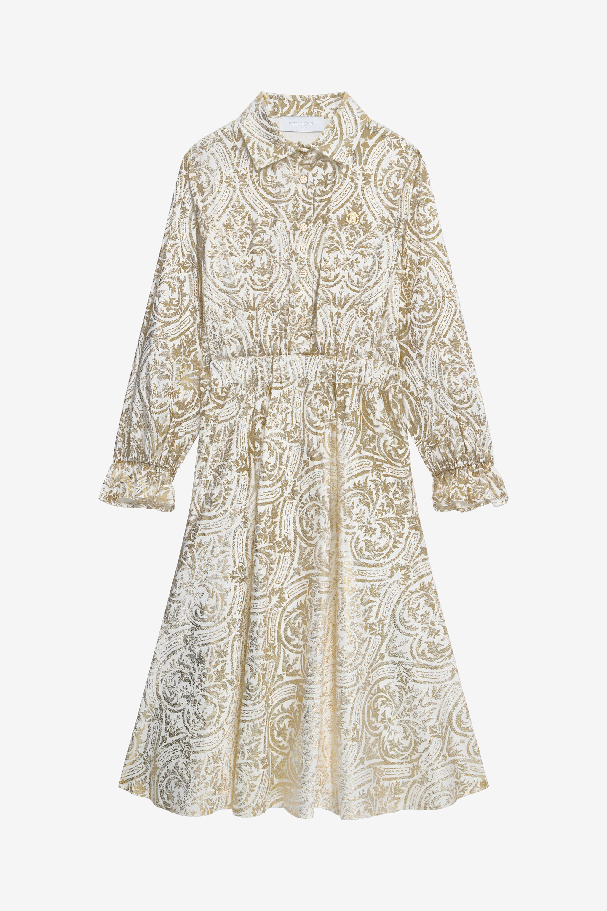 JU Gold Shirt Dress with Floral Print GOLD VJT10B-6DP28