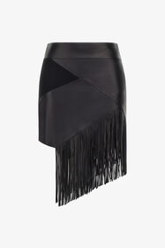 ${brand} Leather skirt with fringes ${colorDescription} ${masterID}
