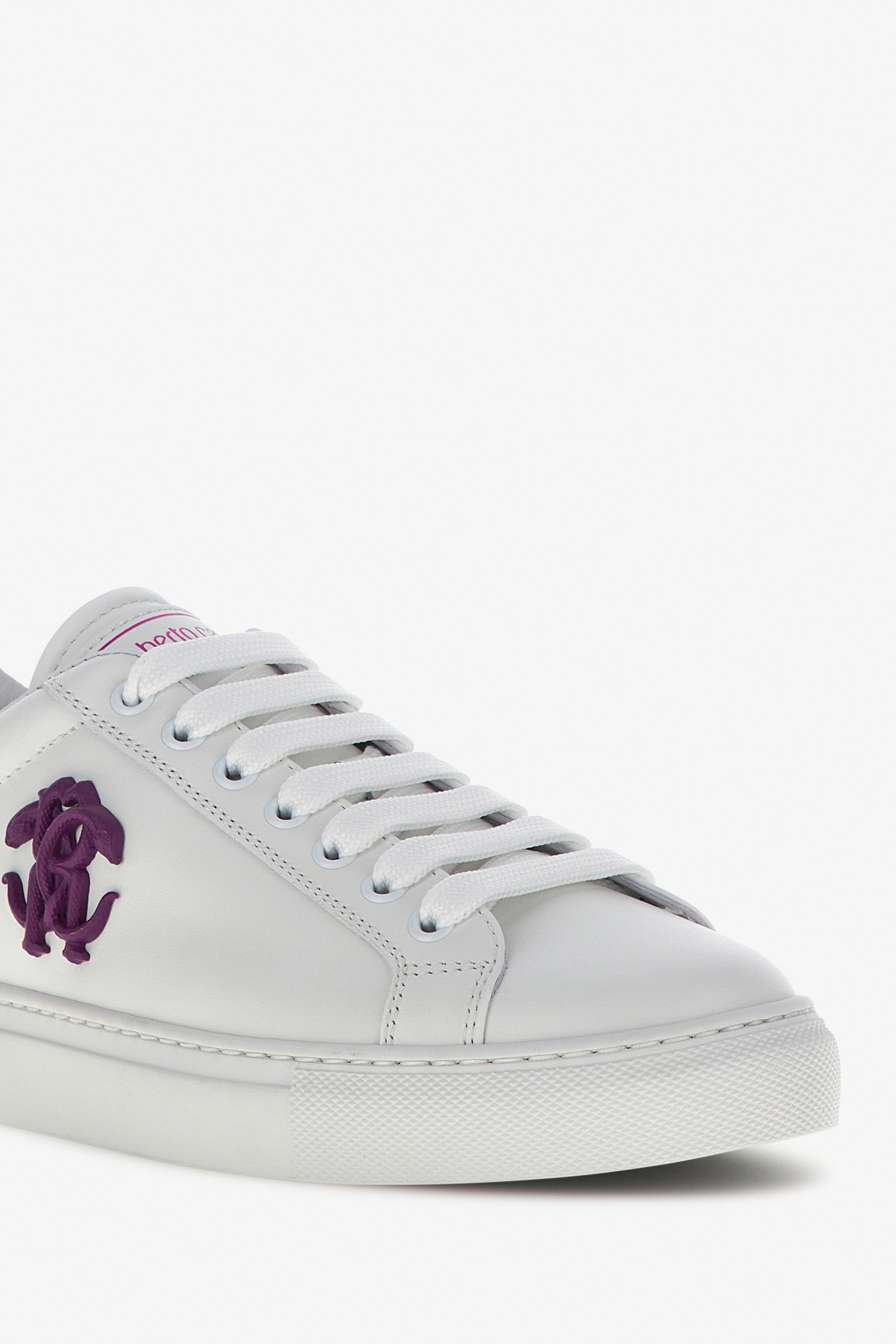 RC Sneakers with Monogram Mirror Snake White/Purple RKS038-PZA90