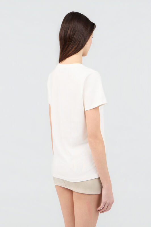 RC Elfenbeinfarbenes T-Shirt mit Logo IVORY SOT60F-1H003