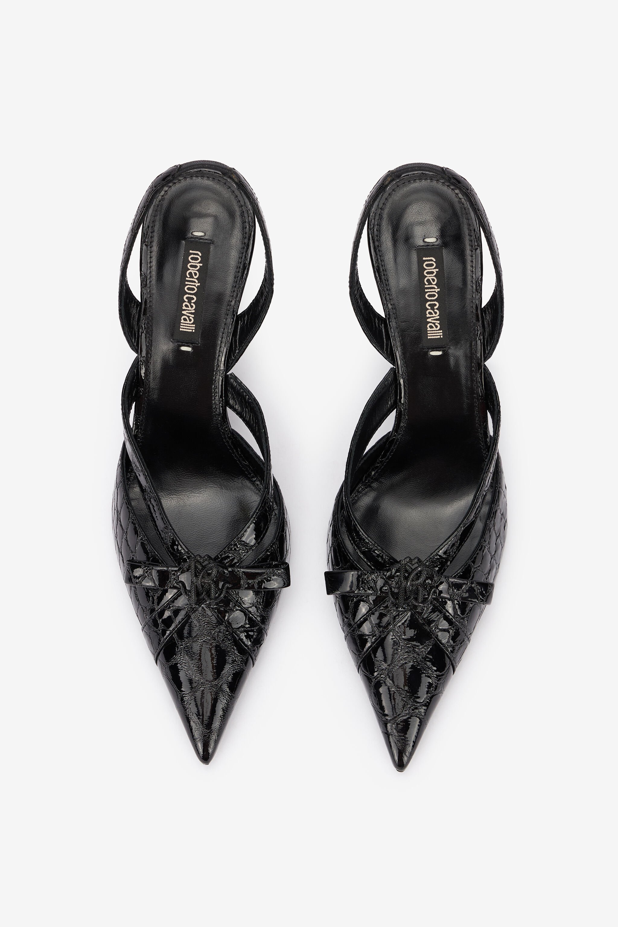 RC Crocodile Slingbacks Black UKS010-PZV97