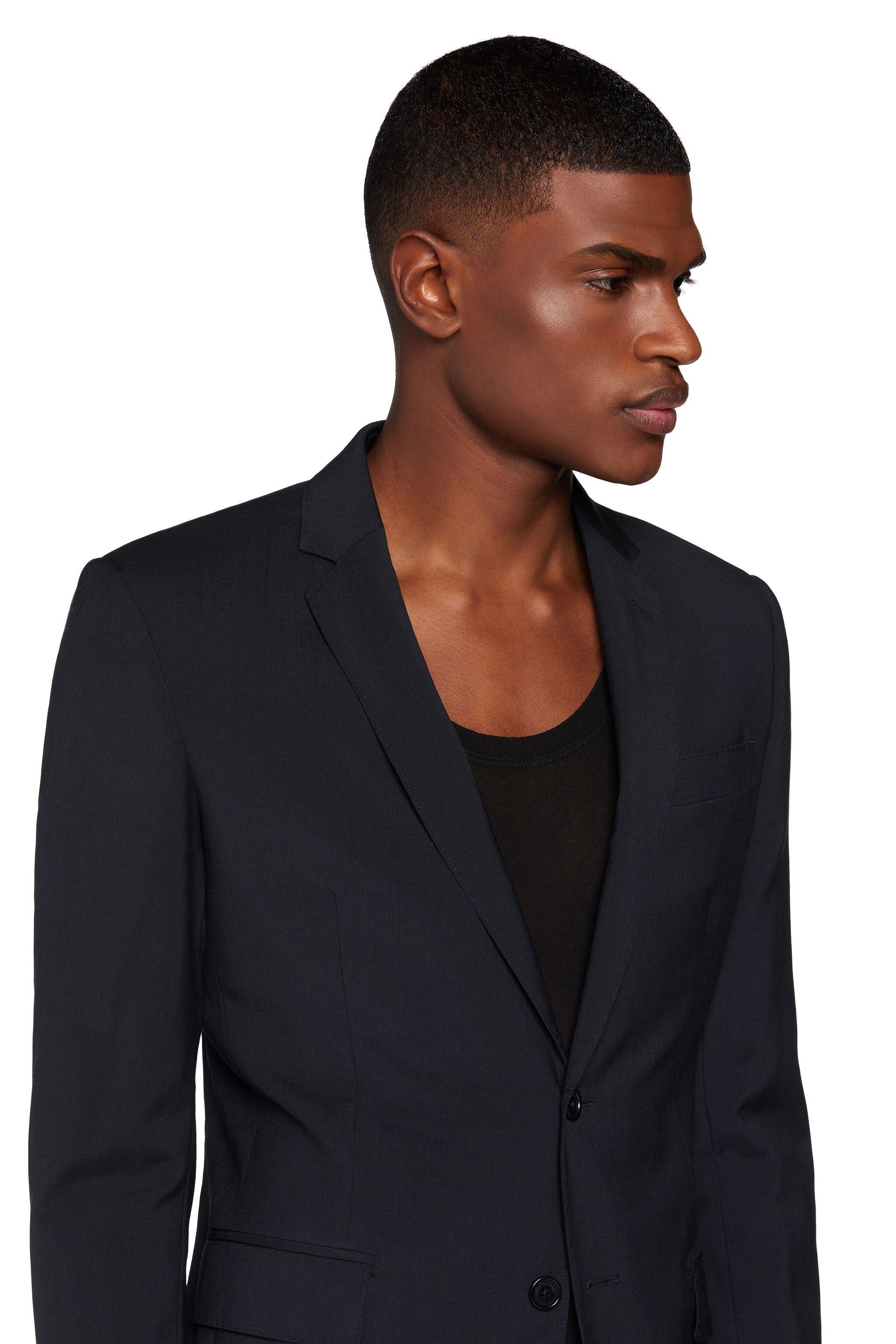 RC Virgin Wool Single-Breasted Blazer Dunkelblau FST402-GA065